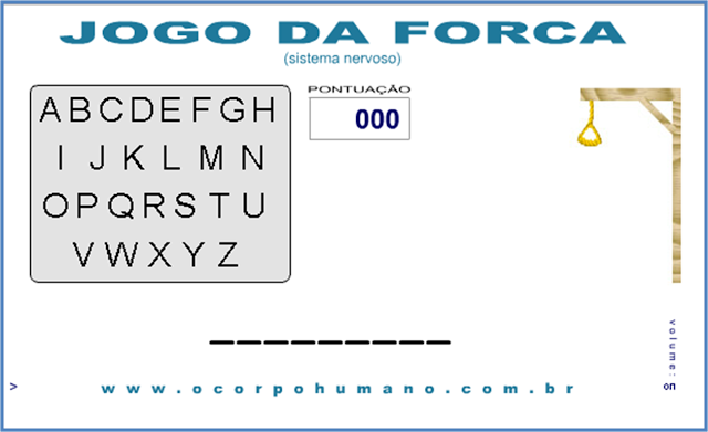  JOGO DA FORCA - SISTEMA NERVOSO