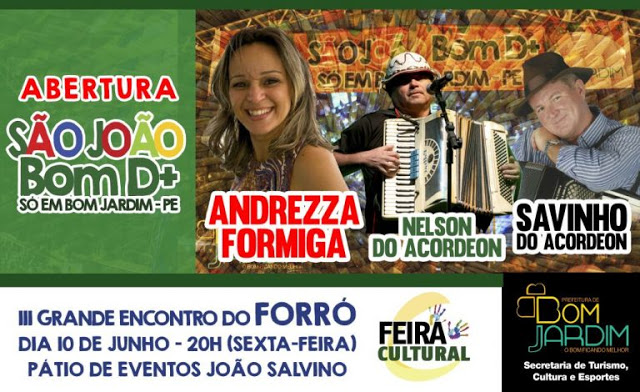 Programação do são joão de Bom Jardim Pe 2016 