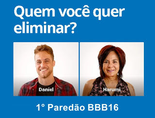 Votar na Enquete BBB2016:  Harumi x Daniel, quem deve sair ?