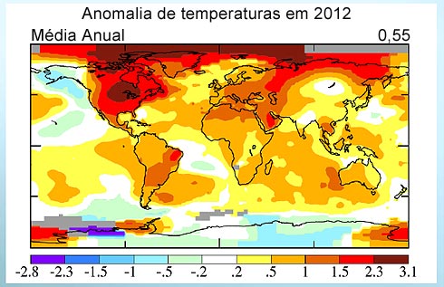 Aquecimento Global - Anomalia em 2013