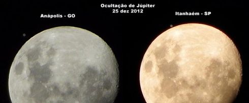 Lua alaranjada devido as cinzas vulcanicas