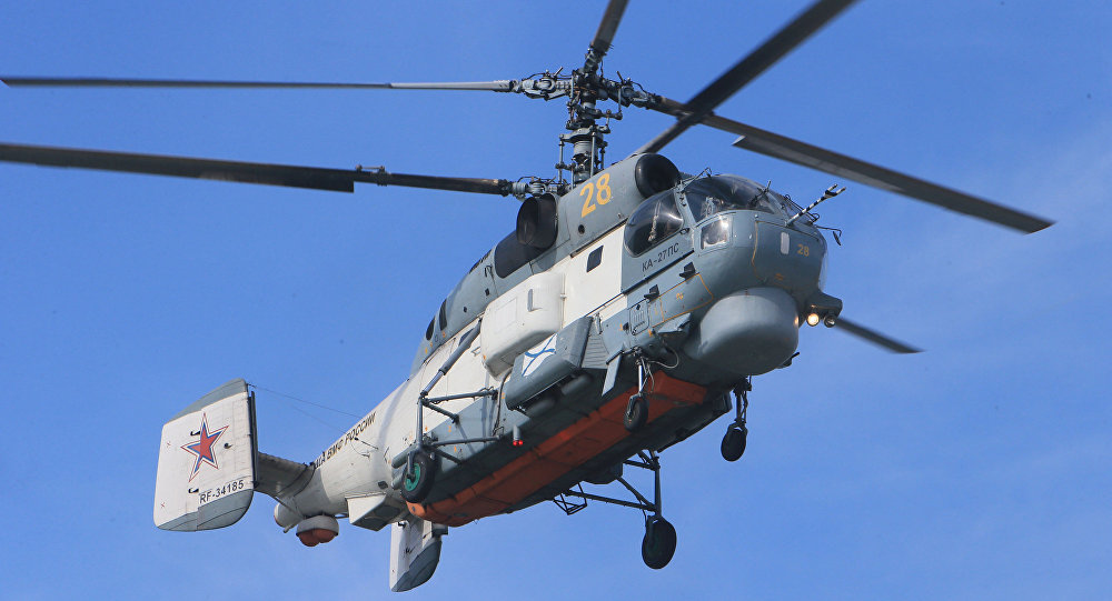 O helicóptero antisubmarino Ka-27 Helix