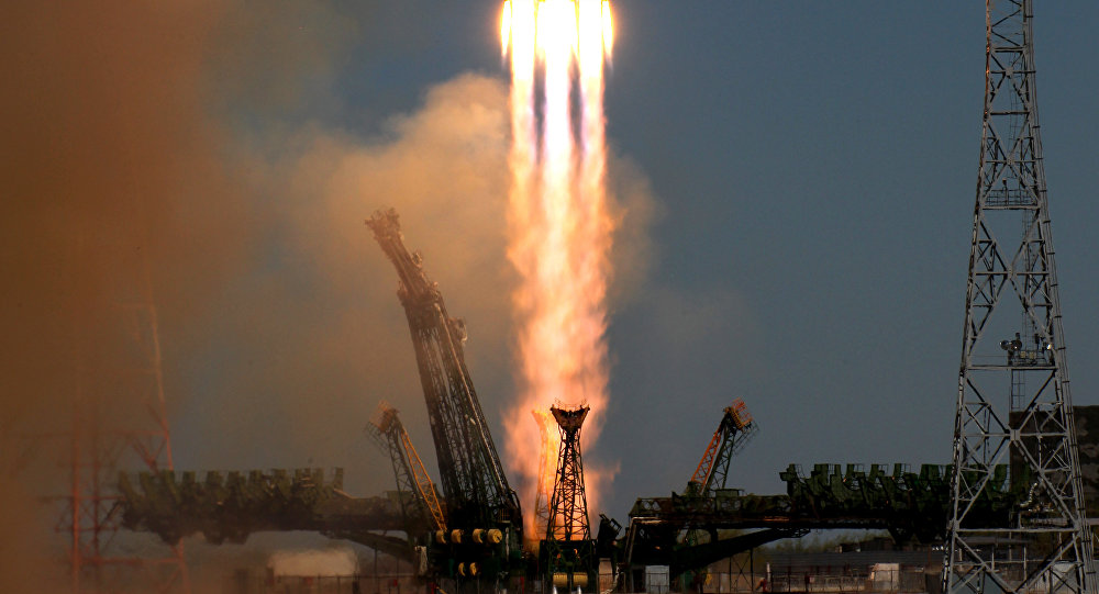 19 de abril, 2013. O primeiro lançamento da sonda espacial Bion-M usando um foguete portador Soyuz-2.1a