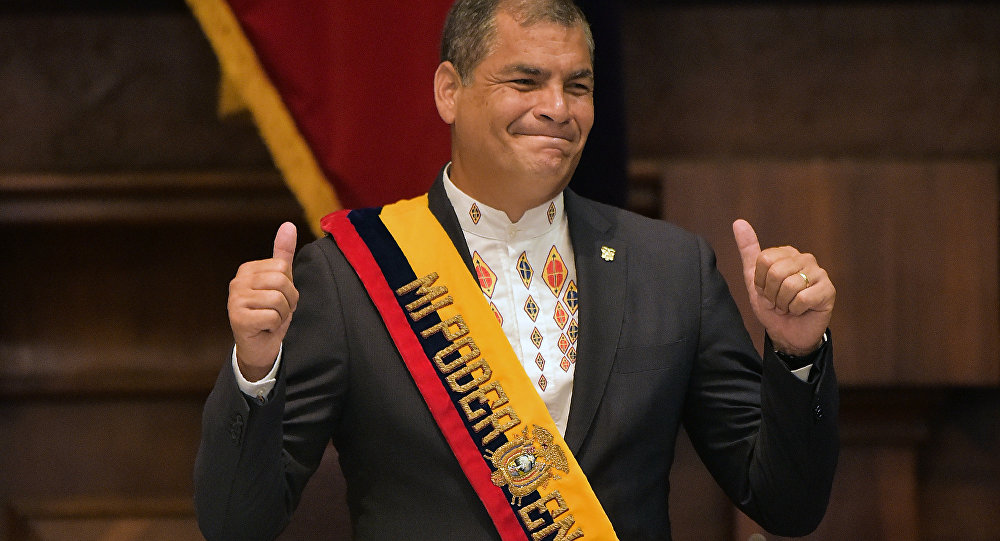 O presidente do Equador, Rafael Correa