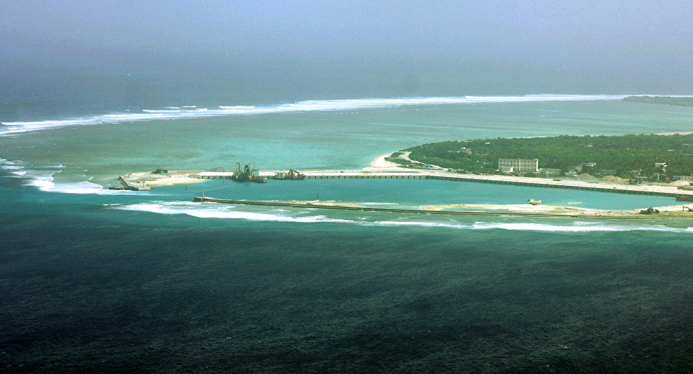 Cidade de Sansha na ilha de Yongxing, também conhecida como ilha de Woody, no Mar do Sul da China