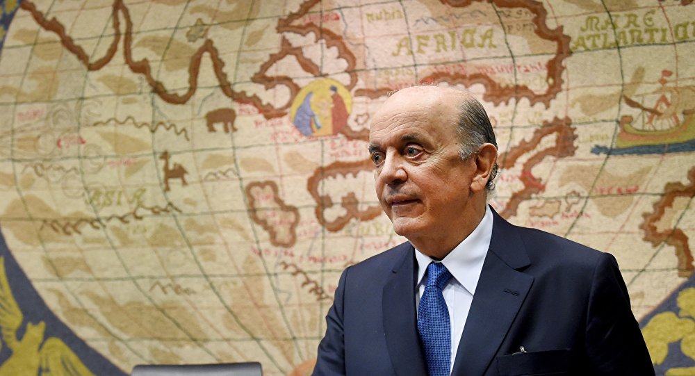 José Serra, chanceler do governo provisório Temer