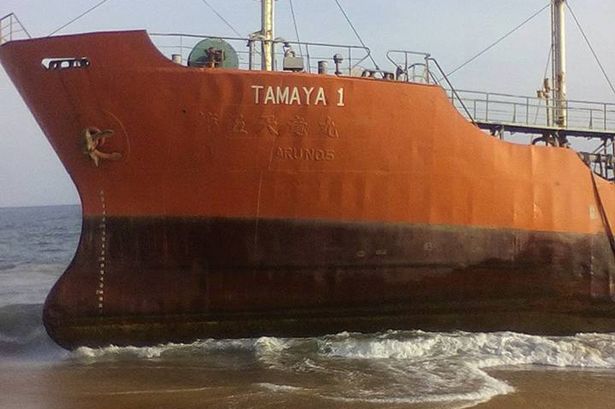 Washed-Oil-Tanker-Liberia-beach