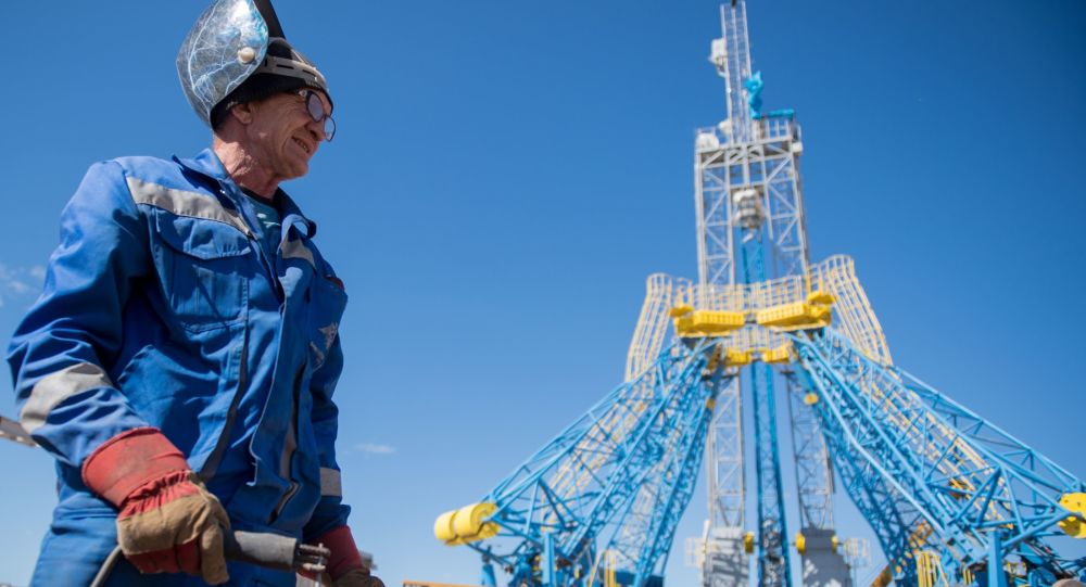 Um trabalhador no local da construção do cosmódromo Vostochny na região de Amur.