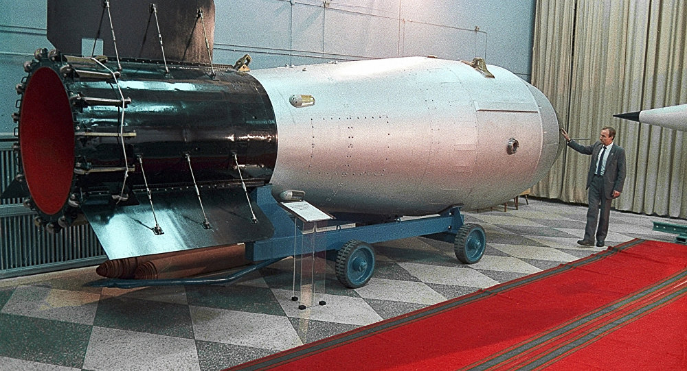 Bomba termonuclear no museu de armas nucleares em Nizhny Novgorod