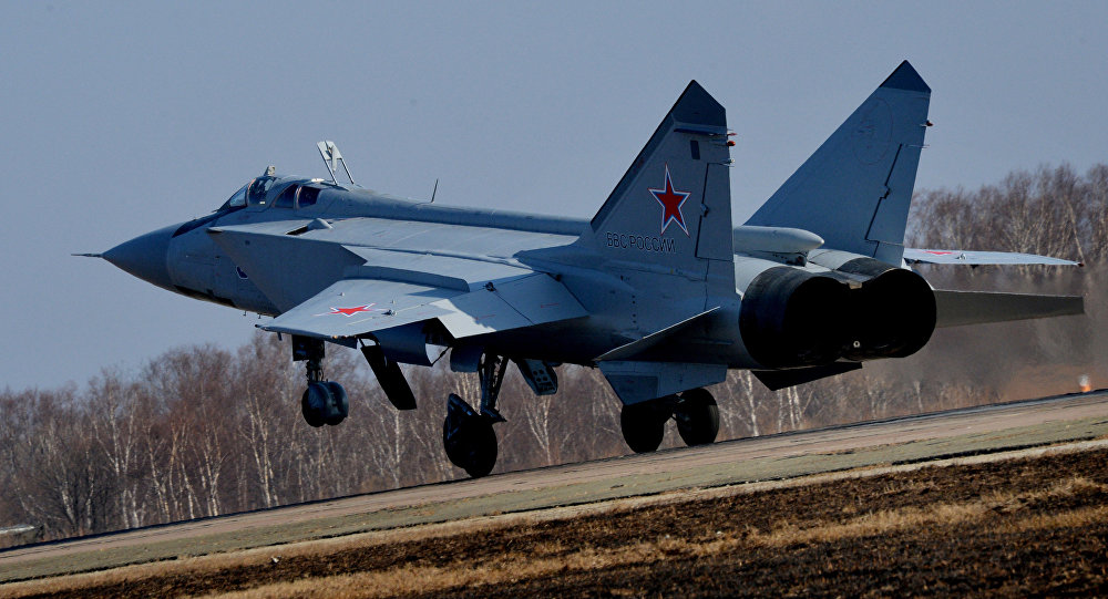 The MiG-31BM interceptor aircraft