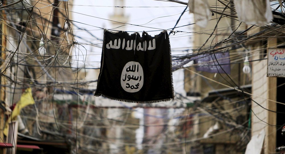 Bandeira do grupo terrorista Daesh (Estado Islâmico)