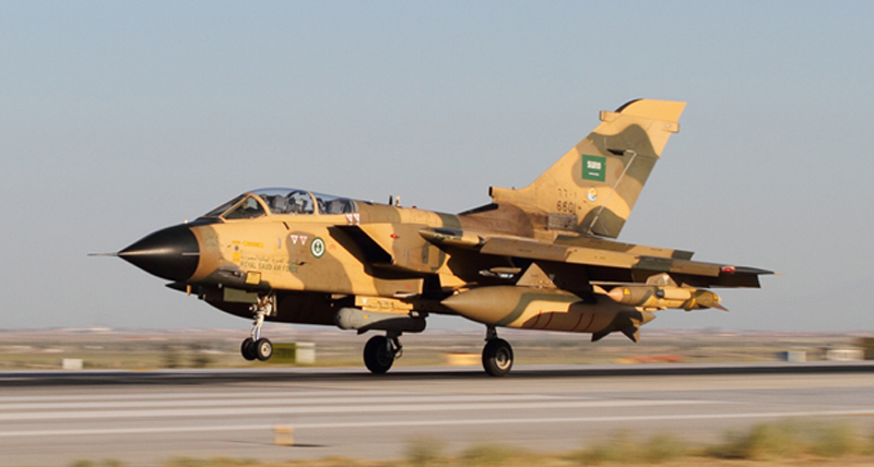 RSAF Tornado in desert colors, most likely of a squadron based at King Abdullah Aziz Air Base.