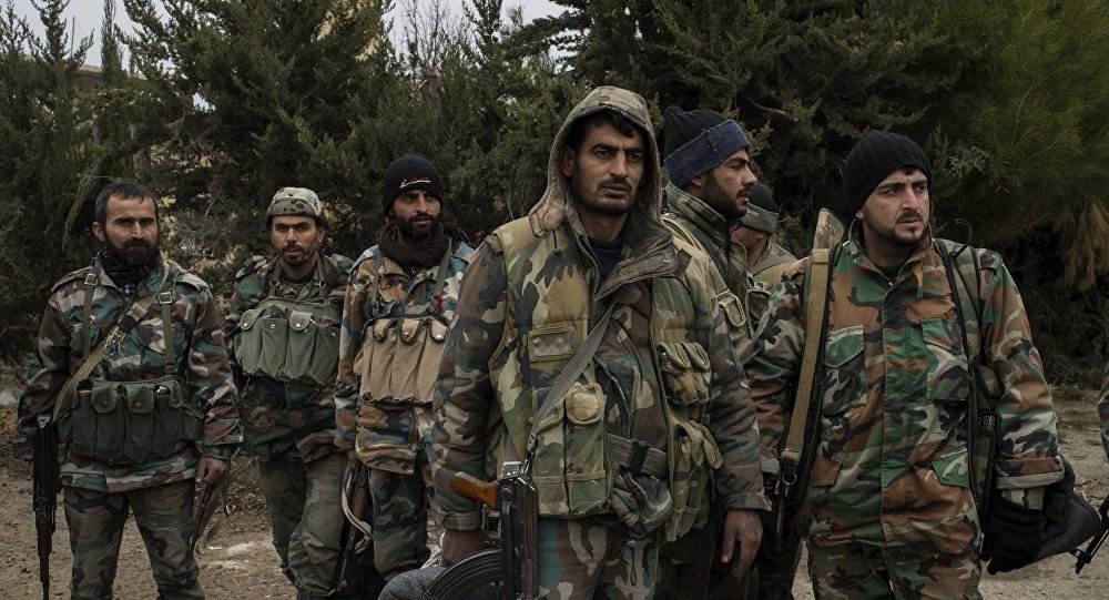 Exército sírio no sudeste de Damasco