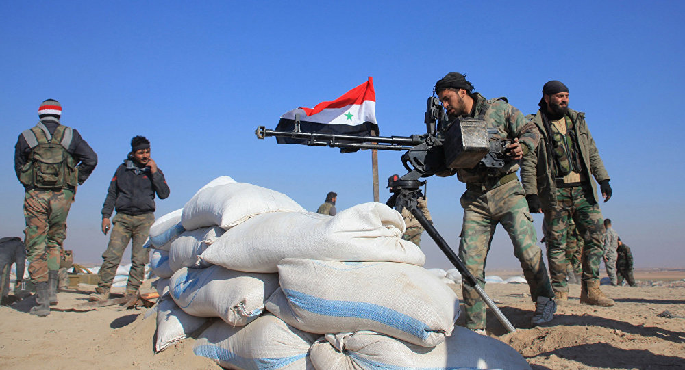 Soldados do exército sírio