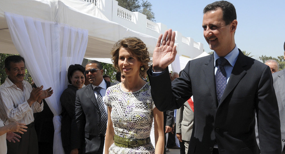 Presidente sírio Bashar Assad e sua esposa, Asma Assad