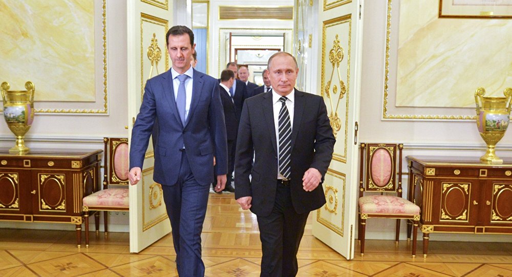 O presidente da Rússia, Vladimir Putin, encontra o presidente da Síria, Bashar Assad, no Kremlin