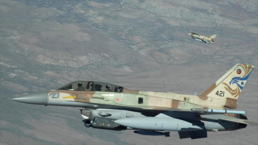 Dos cazas F-16 de la fuerza aérea israelí.