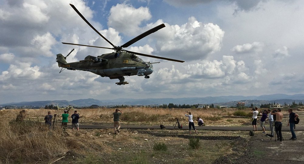 Helicóptero russo Mi-24 na Síria