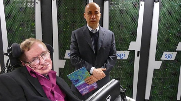 Stephen Hawking e Yuri Milner