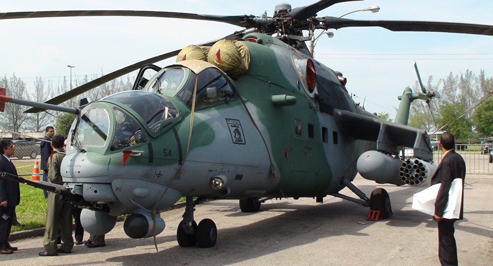 Helicóptero russo Mi-35 na LAAD 2011