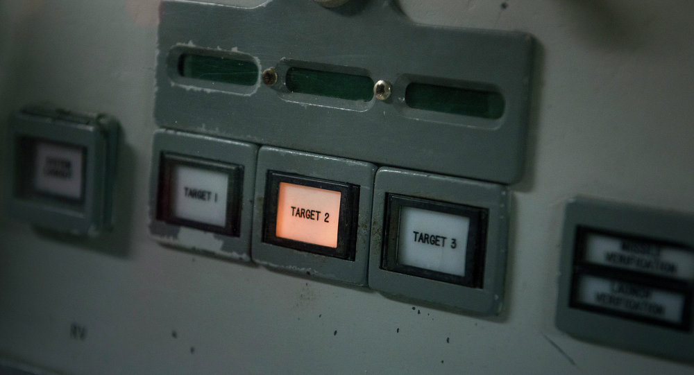 A target selector is seen at the commander's console inside a Titan II silo's control center at the Titan Missile Museum on May 12, 2015 in Green Valley, Arizona. The museum is located in a preserved Titan II ICBM launch complex and is devoted to educating visitors about the Cold War and the Titan II missile's contribution as a nuclear deterrent.