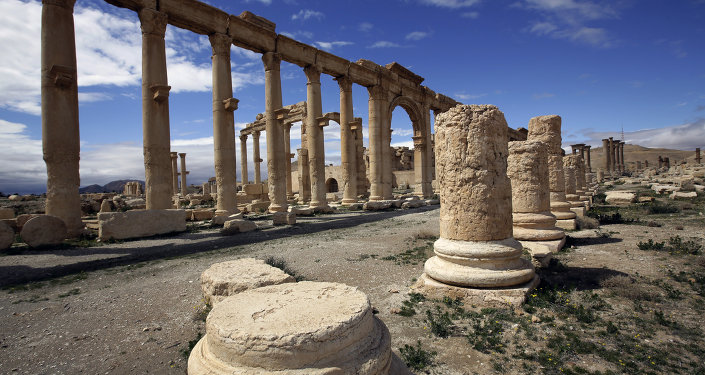 A file picture taken on March 14, 2014 shows a partial view of the ancient oasis city of Palmyra, 215 kilometres northeast of Damascus. ISIL fighters advanced to the gates of ancient Palmyra on May 14, 2015