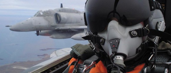 A-4AR visto de cockpit - foto Força Aérea Argentina