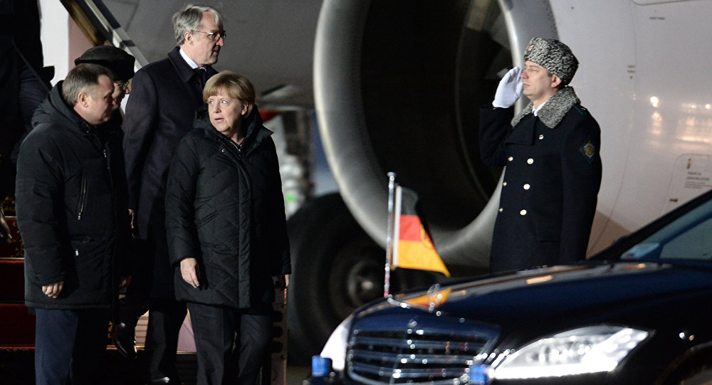 Angela Merkel em Moscou