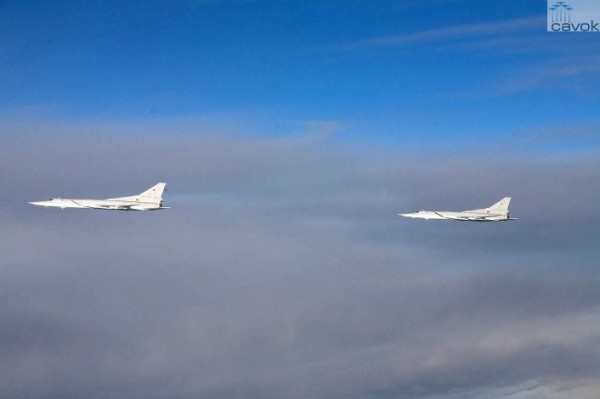 Bombardeiros T-22M foram registrados pelos finlandeses. (Foto: Força Aérea Finlandesa)