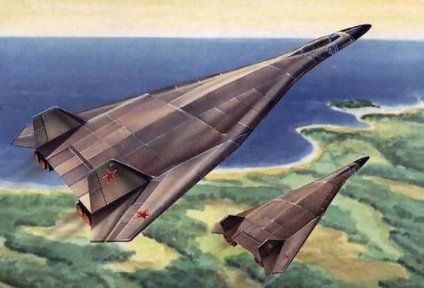 Concepção artística de do futuro bombardeiro russo PAK DA. 
