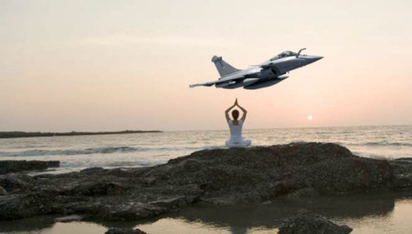 cena de animação do Rafale na Índia - imagem site Rafale India