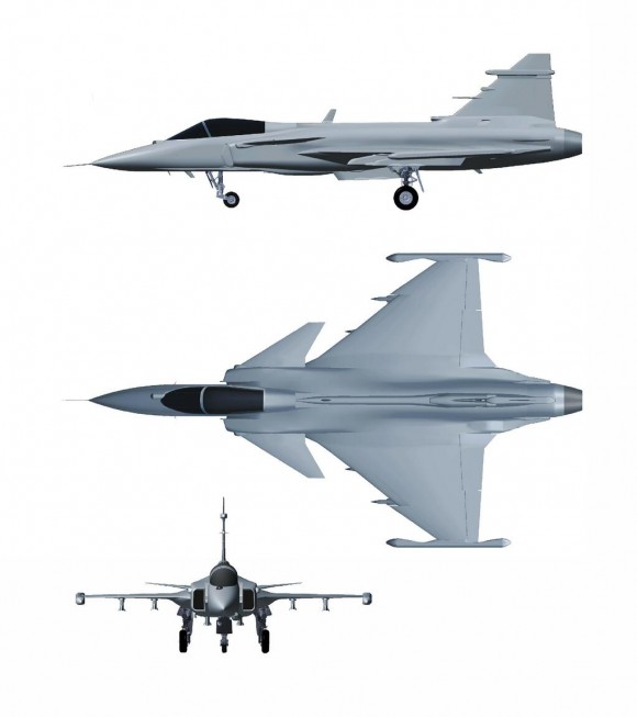 Gripen NG - 3 view